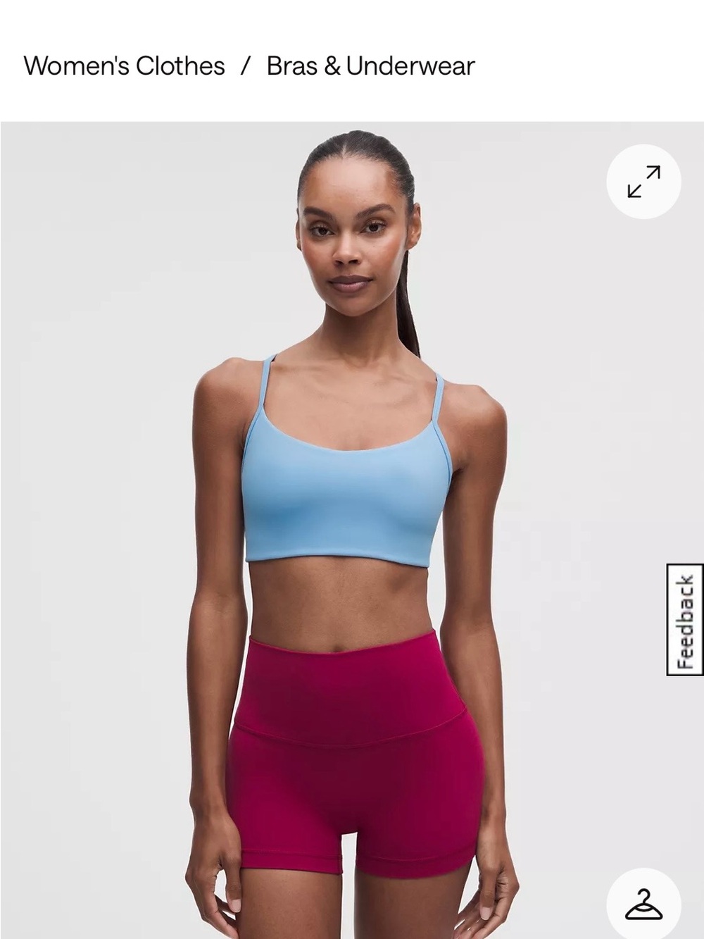 lululemon Flow Y Light Support Bra — Dusty Diamond size 4